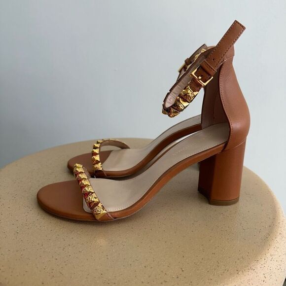 Stuart Weitzman Women’s Rosemarie Studded Leather Sandals - Picture 10 of 10
